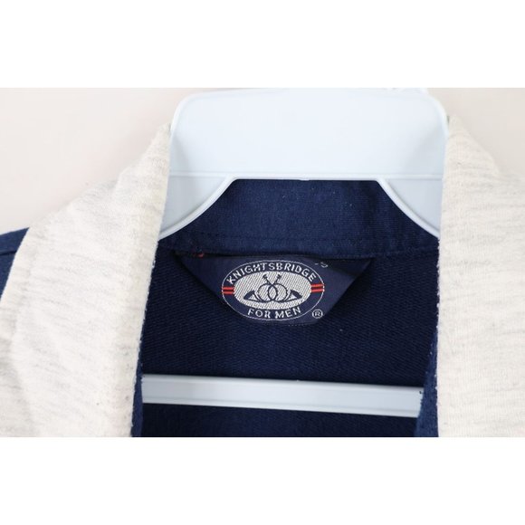 Vintage 90s Streetwear Mens Small Faded Striped Collared Pullover Sweatshirt - Picture 5 of 8